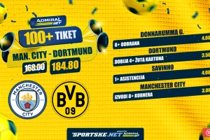 AdmiralBet 100+ tiket - Derbi Lige šampiona u Mančesteru i primamljiva kvota 184!